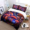 Enchanted mushroom forest under starry sky Print Bedding Set 1 Duvet Cover 2 Pillowcases for Adult and Children Luxury Gift