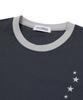 Koiliseu Hotaru Lettering Color Block Ringer Short Sleeve T-Shirt (2 Colors)