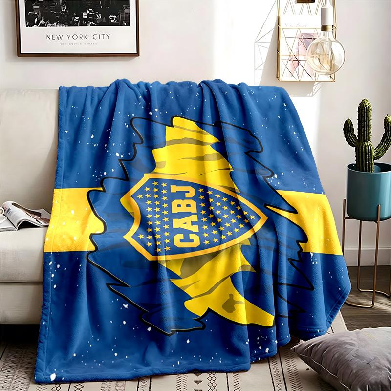 Club Atletico Boca Juniors Theme Personalized Outdoor Flannel Blankets Soft And Suitable For All Seasons Perfect For Sofas Beds And Camping