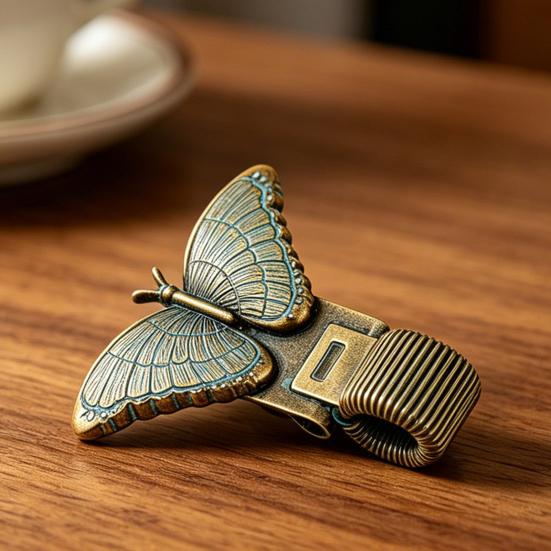 xiaobudian Vintage Insect Pen Clip, Zinc Alloy Cicada Bee Butterfly Pencil Spring Loaded Holder for Notebook Journal Office School Stationery
