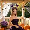 Decorative Cloth Headbands for Events Halloween Flower Skeleton Bat Headband, Gothic Floral Skull Hair Bands, Spooky Stylish Bands Accessory,