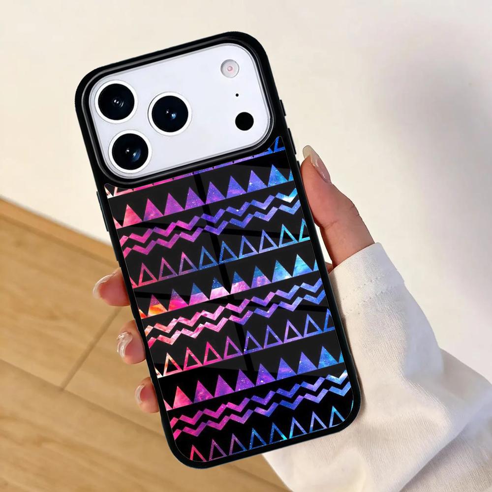 Tribal Aztec Geometric Colour Phone Case For Apple iPhone 17 Air 16 Pro Max 15 Pro Max 14 13 12 11 Mini Back Cover