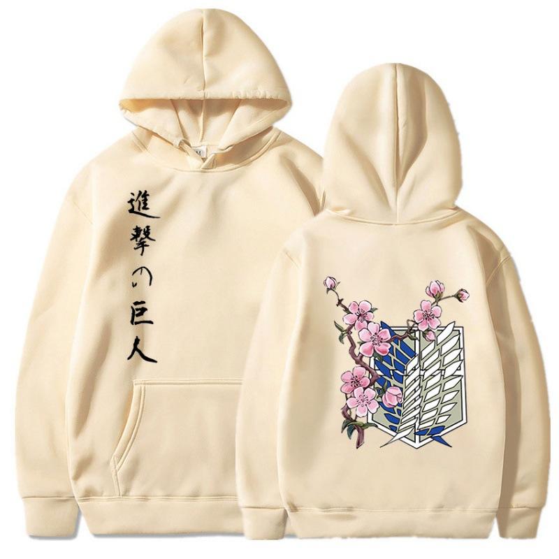 The Japanese Anime "Attack On Titan" Fashion Anime Week Printed Hoodie Casual Sporty Men's Wear Harajuku Street Pullover