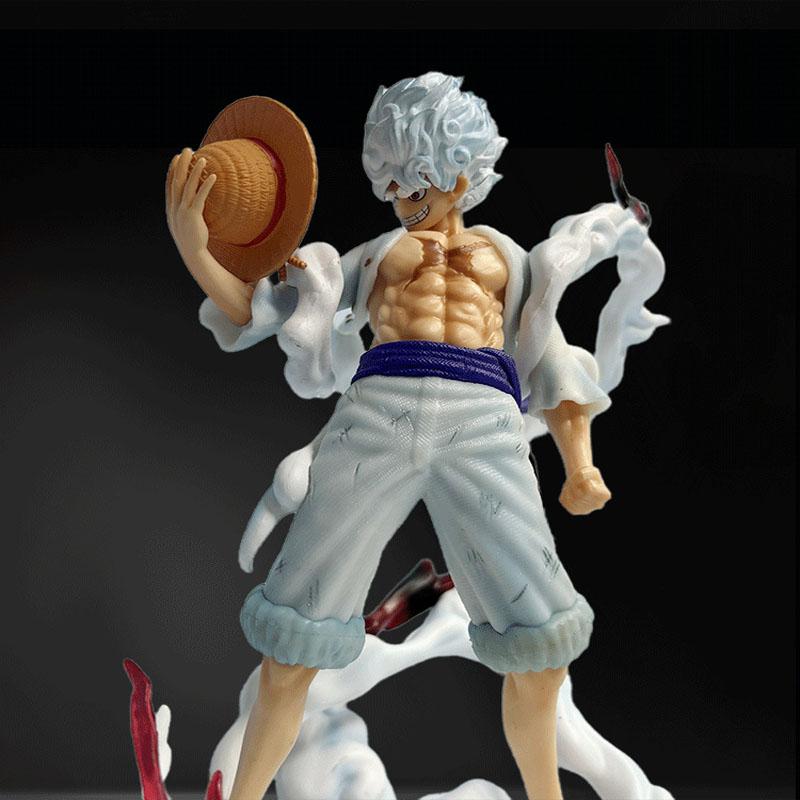 25cm One Piece Anime Figures Battle Scene Monkey D. Luffy Standing Figure Model Doll Ornaments Toys Gifts