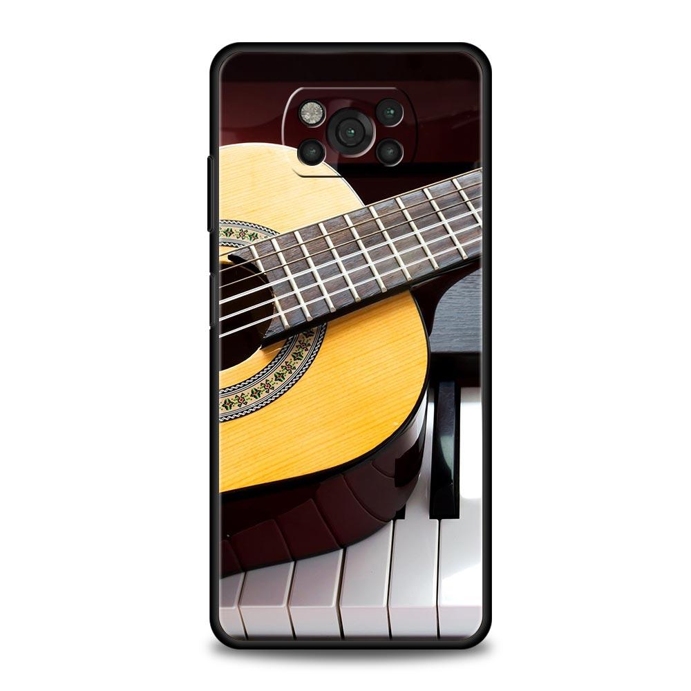 Music Instrument Guitar Piano Phone Case For Xiaomi Mi Poco X3 NFC M3 F4 F3 M4 X4 5G Note 10 12 Lite 11 11T 13 12T Pro 9T Cover