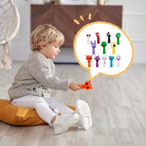 Set of 12 Spranky Singing Monster Figures, Horror Game Model Decorations, Handmade Office Decor, Cute Cartoon Monsters, Game Fan Gifts for Kids and Ad