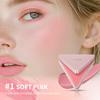 Triangle Cream Blush Cream Blush Cream Fresh Natural Nude Makeup Waterproof Blush Cream Matt Satin Long-lasting Rouge, Pink and Sexy Blush Cream