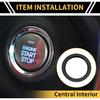 1 Pc Engine Start Stop Button Switch Knob Cover Ring for Toyota Tacoma 2016-2023 Key Ignition Starter Knob Ring Cover Decoration Aluminum Alloy Black