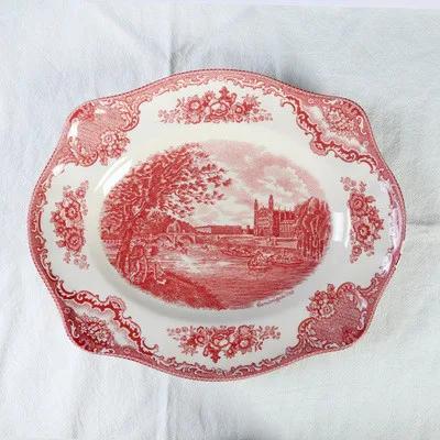 Porcelāna Keramikas Šķīvji Bļodas Apaļi
