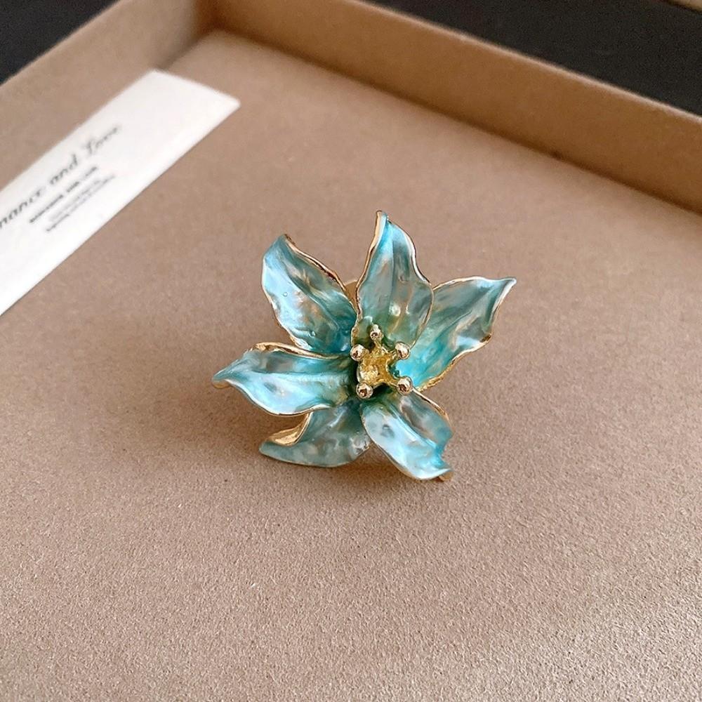 

Sweet Tulip Flower Rings Non-fading Women s Ring Fashion Finger Ring Lady s Gift синій