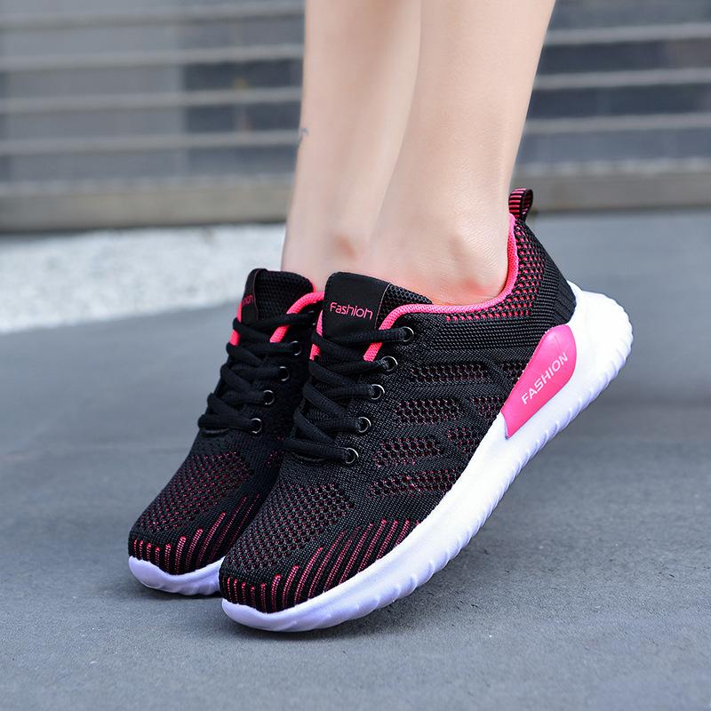 

Fashion casual mesh women s shoes breathable and wear-resistant summer new soft-soled running hollow running women s shoes 42