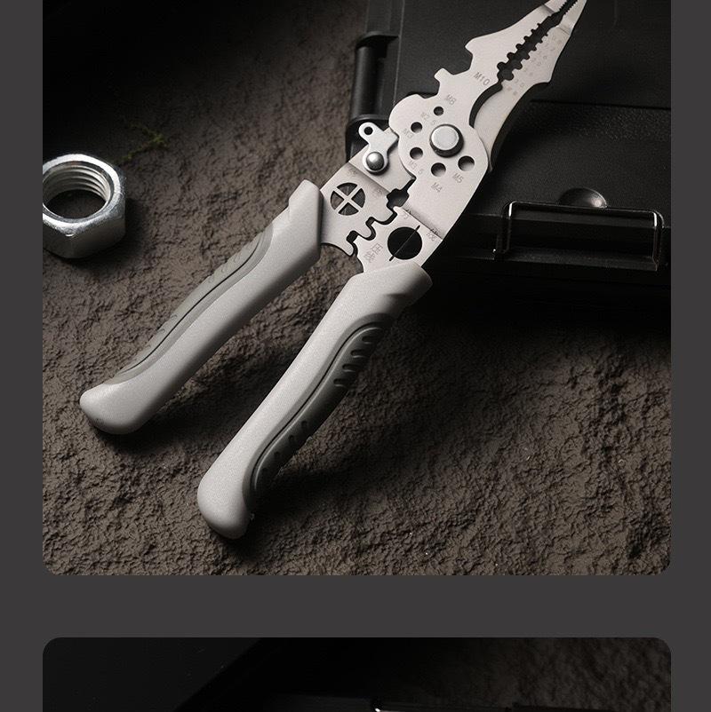 25-in-1 Multifunctional Electrician s Tool: Charging Display, Wire Stripper, Crimping Pliers