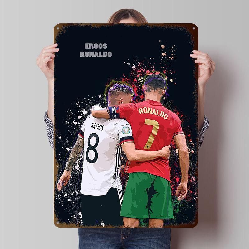 Toni Kroos X Goat Printed Poster Customized Wall Art Retro Vintage Metal Tin Signs for Room Modern Home Decoration Luxury House