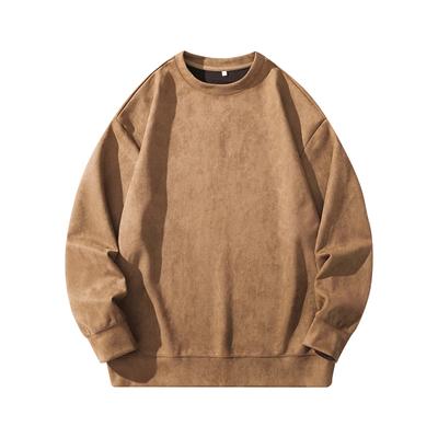 Men'S Fleece Round Neck Pullover With Fleece Solid Color Hoodie And Fleece Fleece Fleece Jacket
