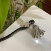 18cm Double-Sided Ancient Silver Tassel Hairpin, Vintage Hanfu Hair Stick for Women, Traditional Chinese Hair Accessory