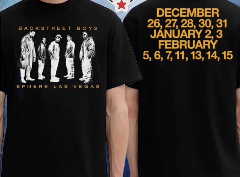 Backstreet Boys Merch Tee Into The Millennium On Dec And Jan Feb T-Shirt XXXXL