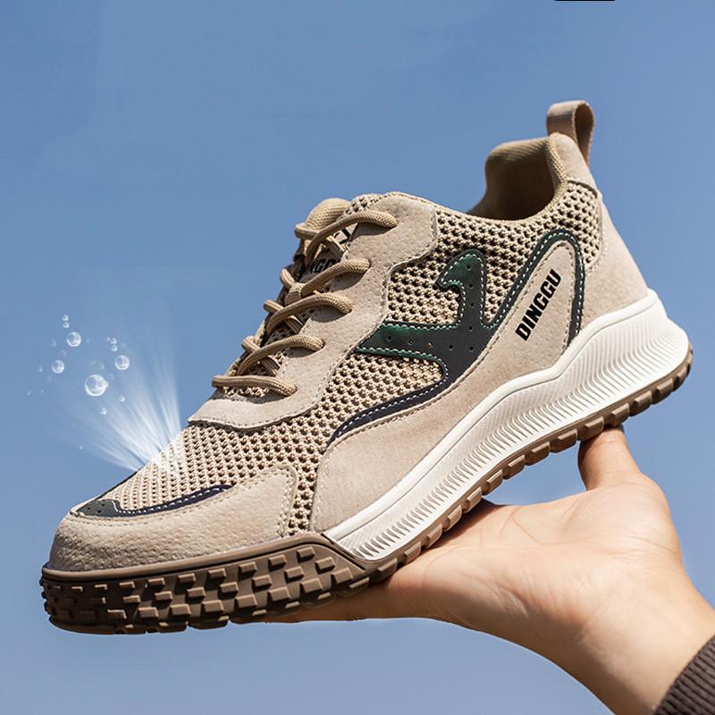 Summer Safety Shoes Men Breathable Hollow Out Work Shoes Puncture-Proof Protective Safety Boots Non-slip Work Sneakers
