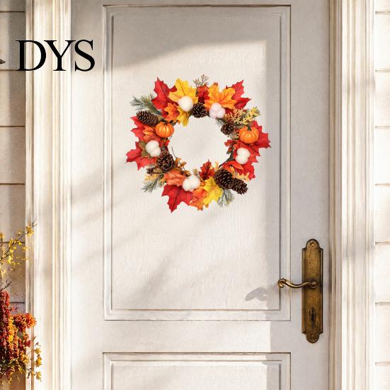 Statisch Haftend Abnehmbar Fensteraufkleber Thanksgiving Herbst Wandaufkleber, Ahornblatt Tannenzapfen Kürbis Ernte Aufkleber, Herbst Atmosphäre Wasserdicht