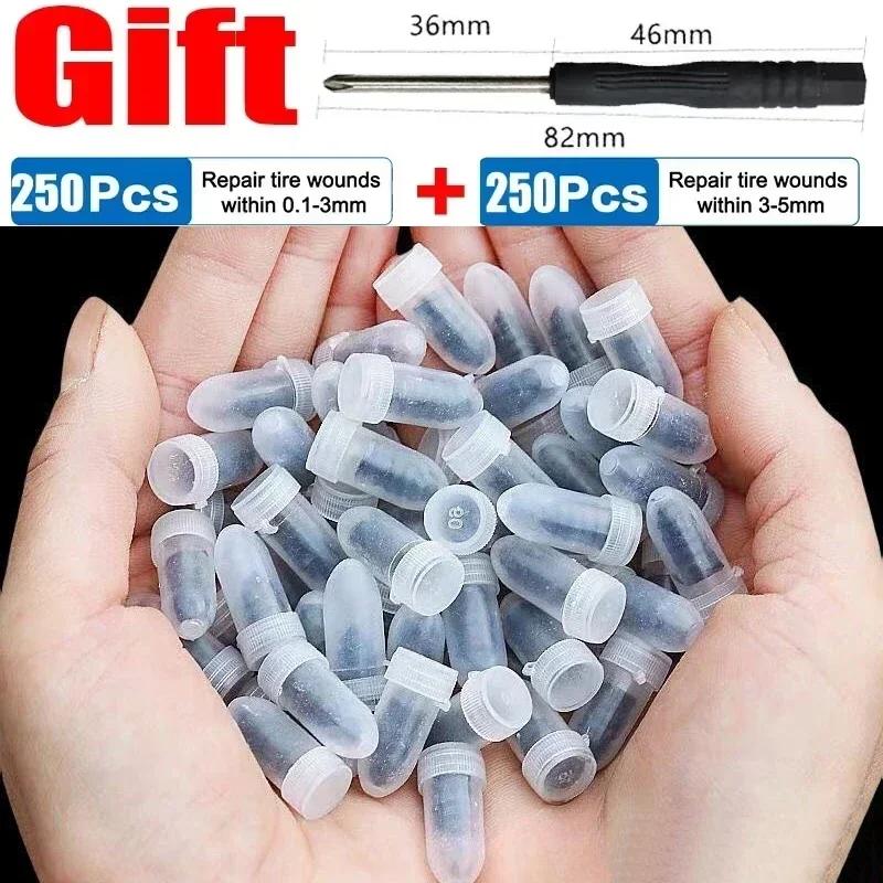 Emergency Tire Repair Kit - Easy To Use Synthetic Rubber Plugs with Tool Puncture Sealant for Cars Motorcycles, Bicycles, Trucks