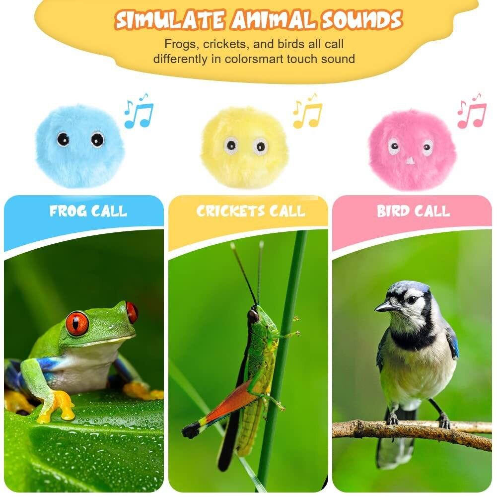 Automatic Cat Toy with Random Barking Sounds Interactive Plush Ball for Boredom Relief & Exercise Electric Pet Teaser Gift