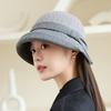 Middle-aged and Elderly Fashion Basin Hat Women's Autumn and Winter Elegant Warm Top Hat New Fashion Bucket Hat