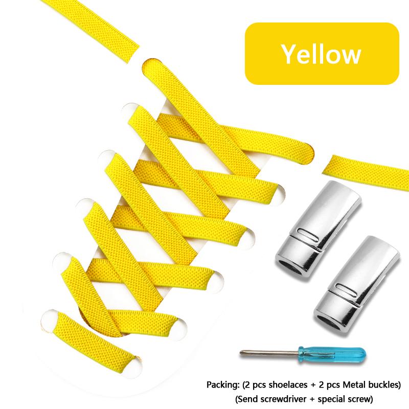 Flats Elastic Laces for Sports Tennis Magnetic Lock Shoelace Without Tying 8mm Thick Men No Tie Shoe Laces Shoes Accessories