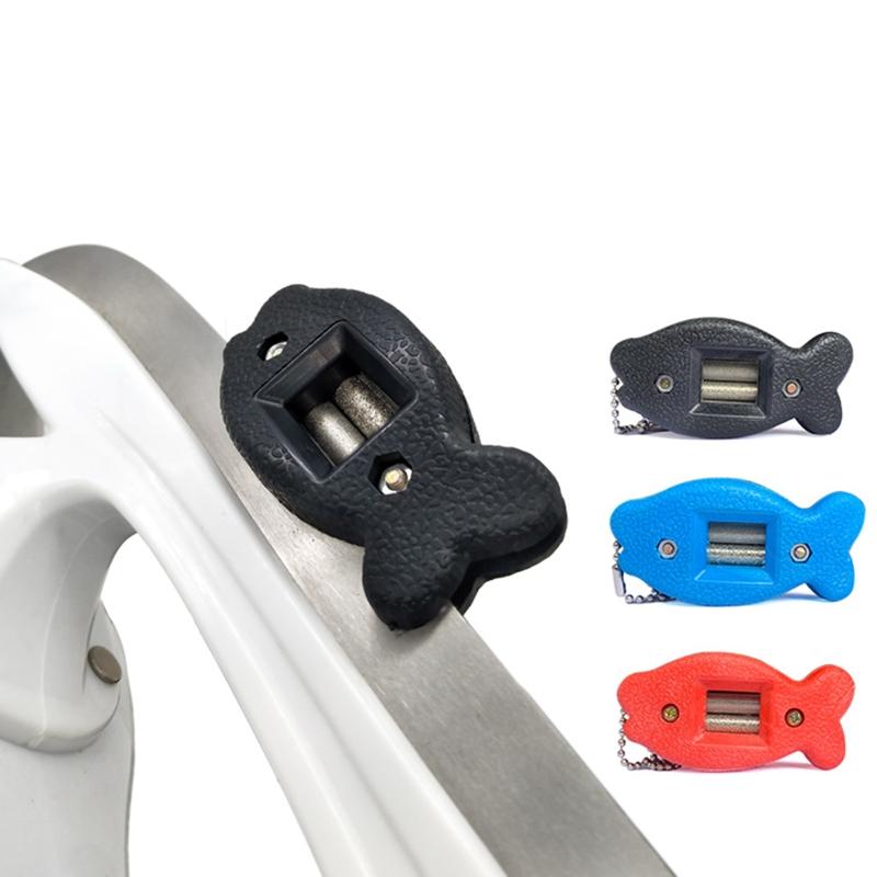 Two-Sided Diamond Hand Held Pattern Knife Skate Sharpening Tool with for Key Cha