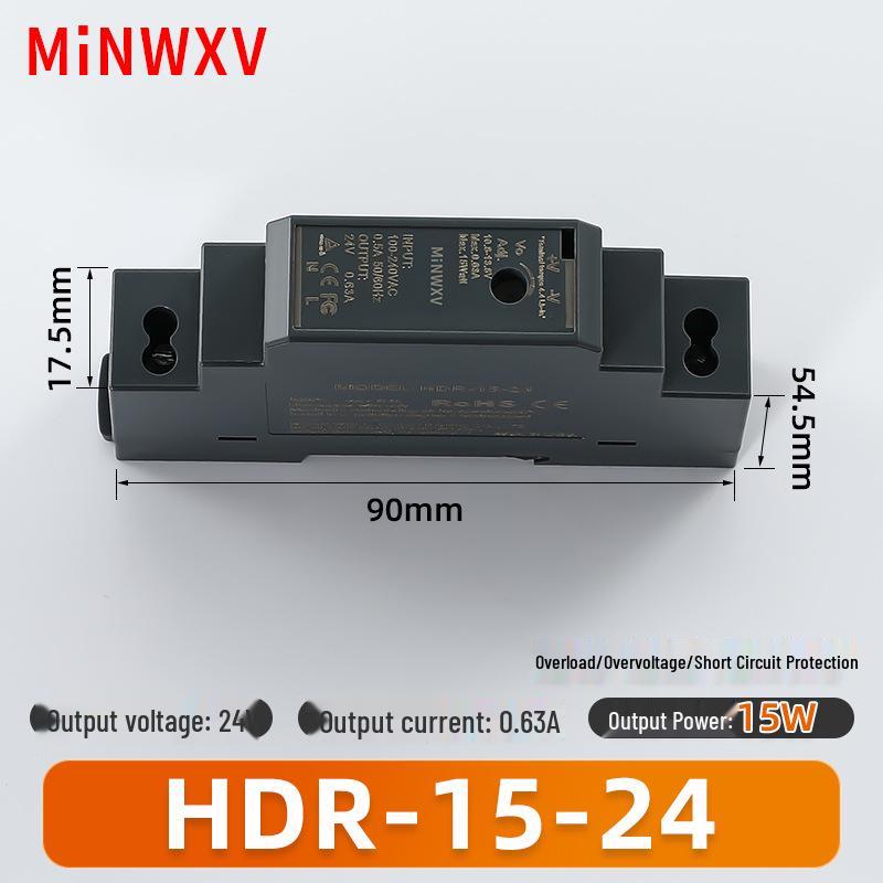 HDR-15W DIN Rail Ultra-Thin Switching Power Supply 5V/12V/24V DC