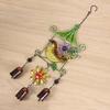Metal Glass Bird Butterfly Painted Wind Chimes Door Window Hanging Ornament Vintage Hanging Decorations for Porch Garden
