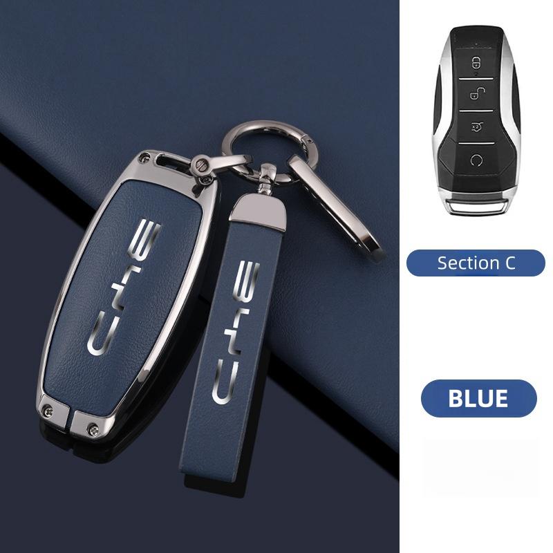 Zinc Alloy Car Key Case Cover For BYD Song Pro Plus Max Dmi EV Seal Dolphin 2022 2023 2024 Remote Control Key Bag Accessories