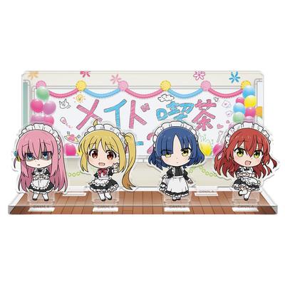 Anime [Bocchi the Rock] Acryl-Diorama: Hitori, Nijika, Ryo und Ikuyo in Dienstmädchen-Outfits
