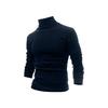 Men's Autumn/Winter High-Neck Knit Sweater - European/American Style Solid Color Long-Sleeve Fashion