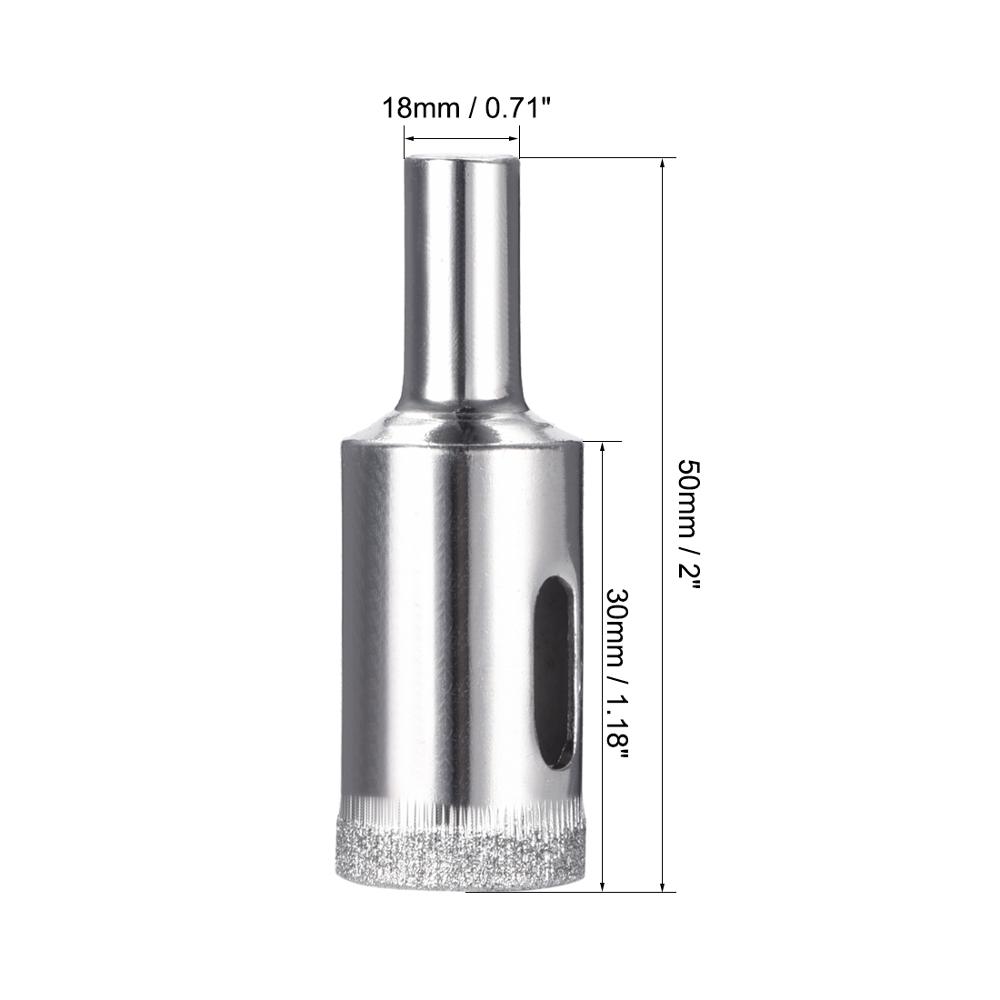 Uxcell 5pcs 16mm 18mm 14mm Diamond Coated Drill Bit Tile Marble Glass Ceramic Hole Saw Drilling Bits DIY Wall Hole Saw Drilling