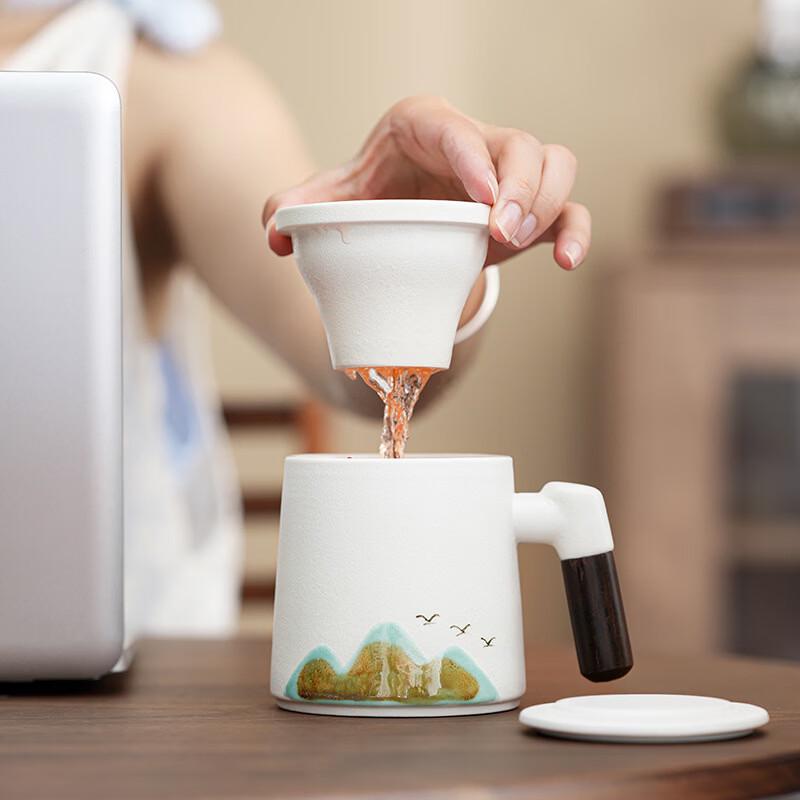 Chinese Business Ceramic Tea Mug Gift Set