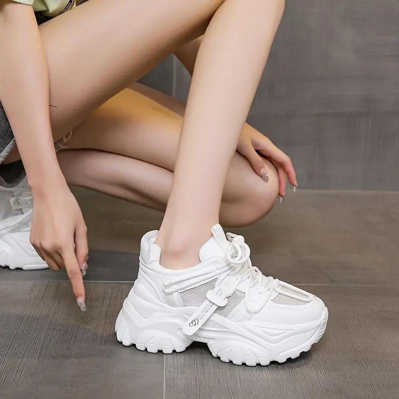 Fashion Women's Shoes Casual Shoes Spring Thick Sole Platform Woman Tennis Fashion 2025 Versatile Leisure Sneakers