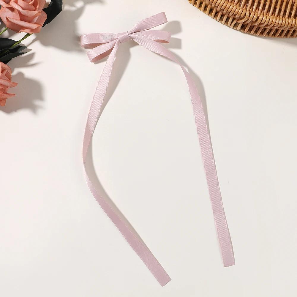 1 Stück/Los Ballettstil Mädchen Schleife Langes Band Haarspange Süßes Mädchen Halb Zusammengebundenes Haar Kopfschmuck Stil Mode Haarschmuck
