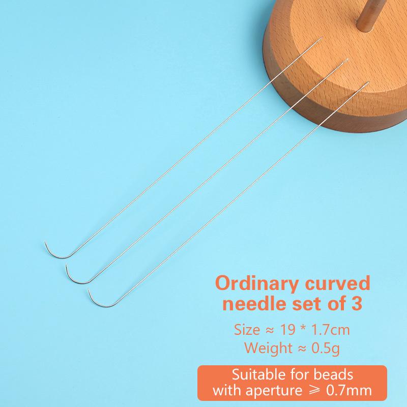 

3pcs/set Curved Beading Needles Stainless Bead Spinner Needle Thin Bead Needles For DIY Craft Jewelry Making Sewing Supplies