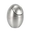 Wholesale Stainless Steel Household Trash Can with Lid Oval Shape Desktop Garbage Bin Luxury Paper Basket