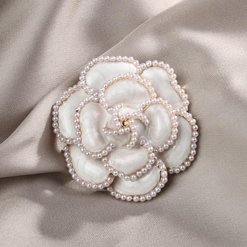 Classic Camellia Brooch - European, American & Korean Style Coat Accessory