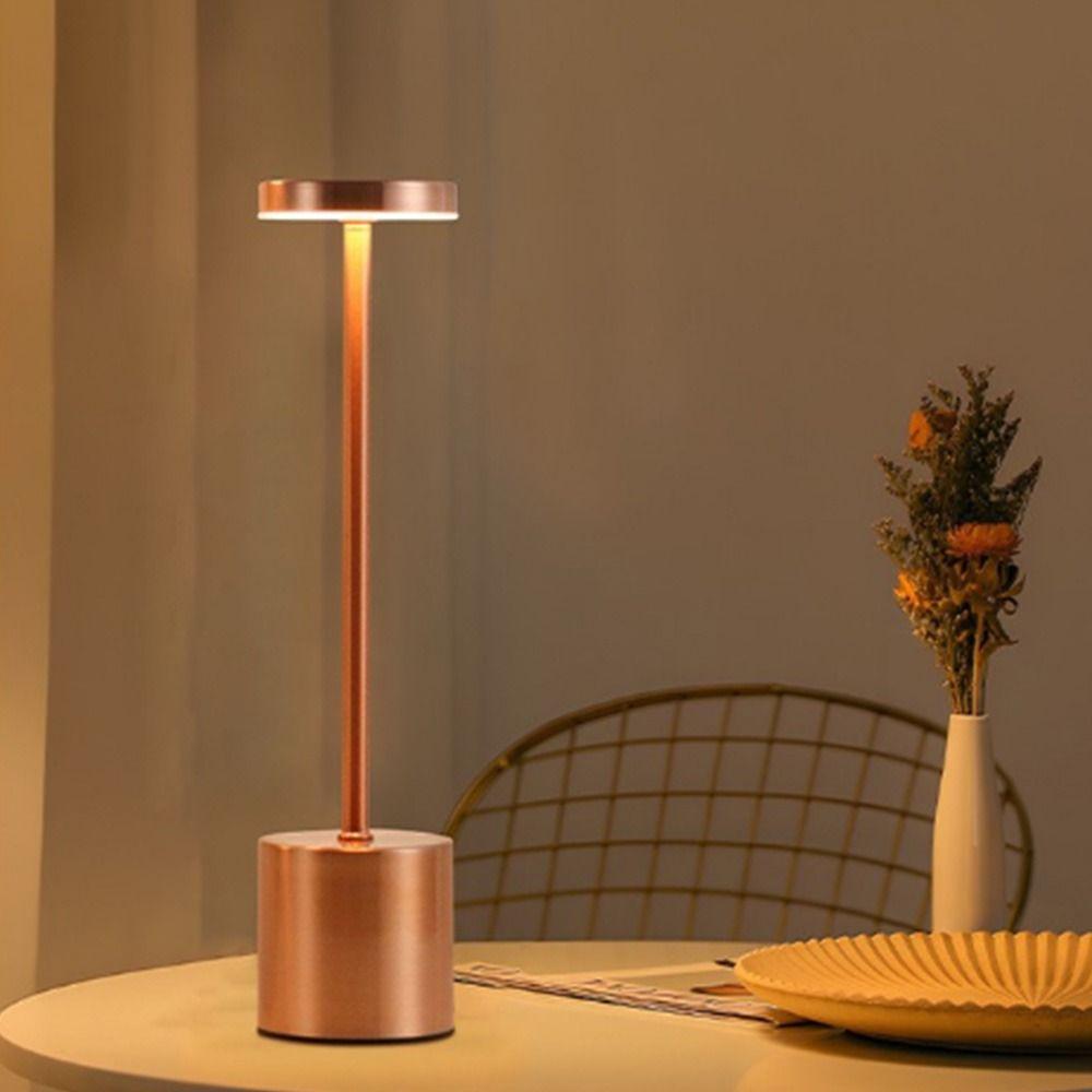 3 Colors LED Table Lamp Nordic Style Modern Design Desk Lamp Rechargeable Touch Control Touch Sensor Lamp Bar Atmosphere