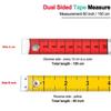 1Pc Germany Quality Soft Tape with Snap Fasteners Soft Multicolor Measuring Tape Dual Sided Tape Measure Needlework Sewing Tool