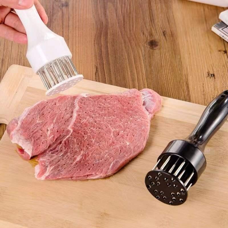 Stainless Steel Meat Tenderizer Tool Needle Mallet for Steak Chicken Pork Cubing Pounding Home Kitchen Cooking Gadget Heavy Duty