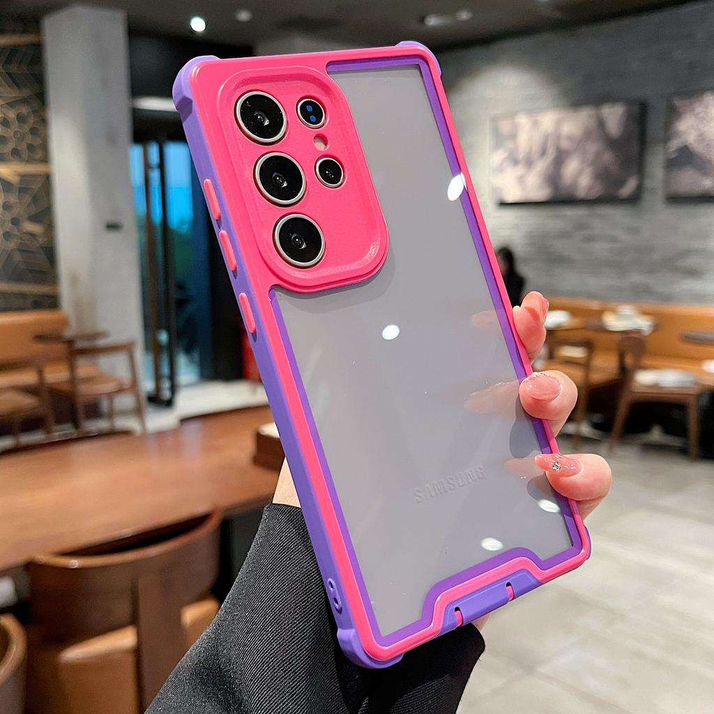 Luksusowe wytrzymałe etui 2w1 z przednią ramką PC i zderzakiem TPU, odporne na wstrząsy, ochronne etui na telefon Samsung Galaxy S25 S24 Ultra Plus