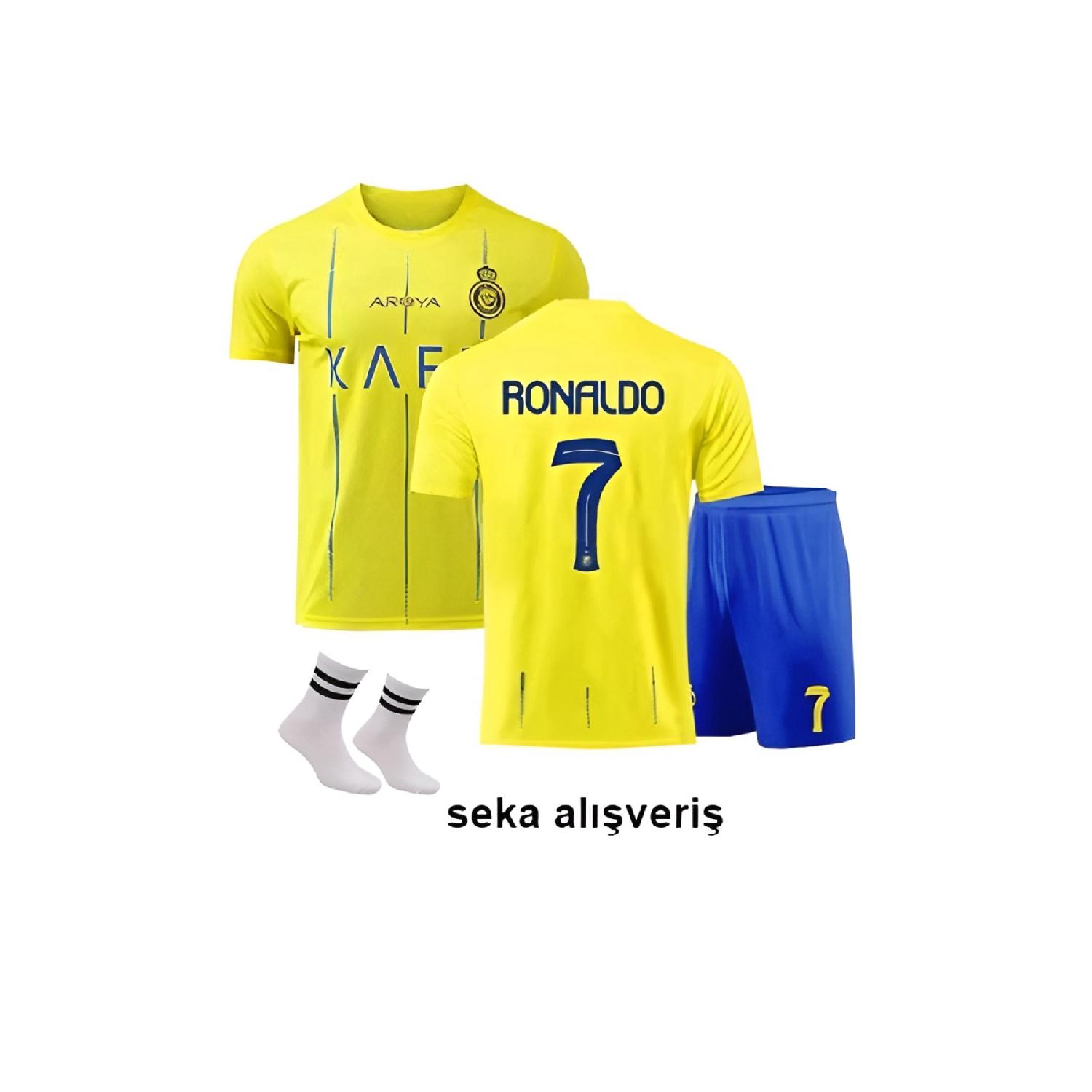 

Комплект из 3 желтых детских футбольных футболок Ronaldo New Season Al Nassr