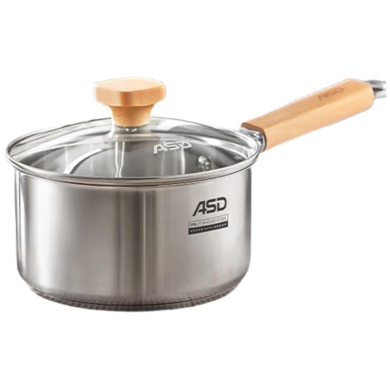 ASD 20CM 304 Stainless Steel Saucepan
