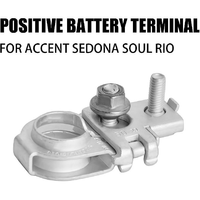 Battery Terminal Connector, Top Post Positive Battery Terminal, Replaces Part Number 91980-3X010, Compatible With G80 G90 2015- EV Rio 2015- And