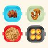 Square Air Fryer Liner Non-Stick Silicone Basket Reusable Air Fryer Accessories Silicone Material 4 Colors for Air Fryer