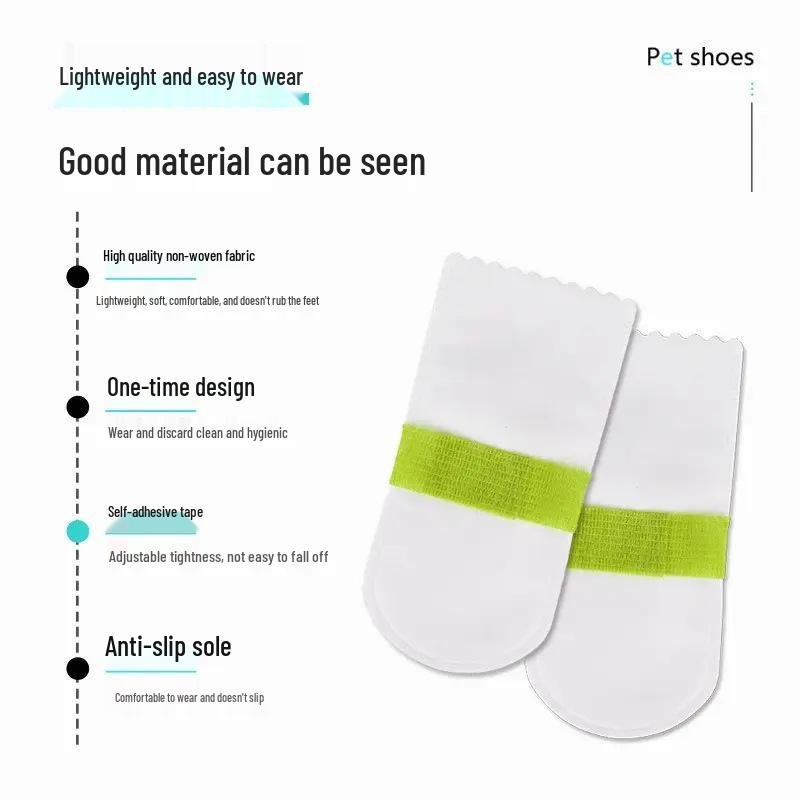 Disposable Waterproof Pet Shoes - Anti-Dirty, Skid-Proof Protection for Claws and Feet