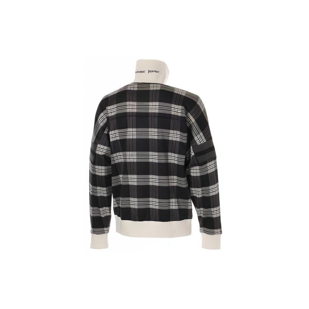 Puma X Rhude Xtg Collab High Neck Plaid Casual Knit Sweater Men Tops Black White 595341-02