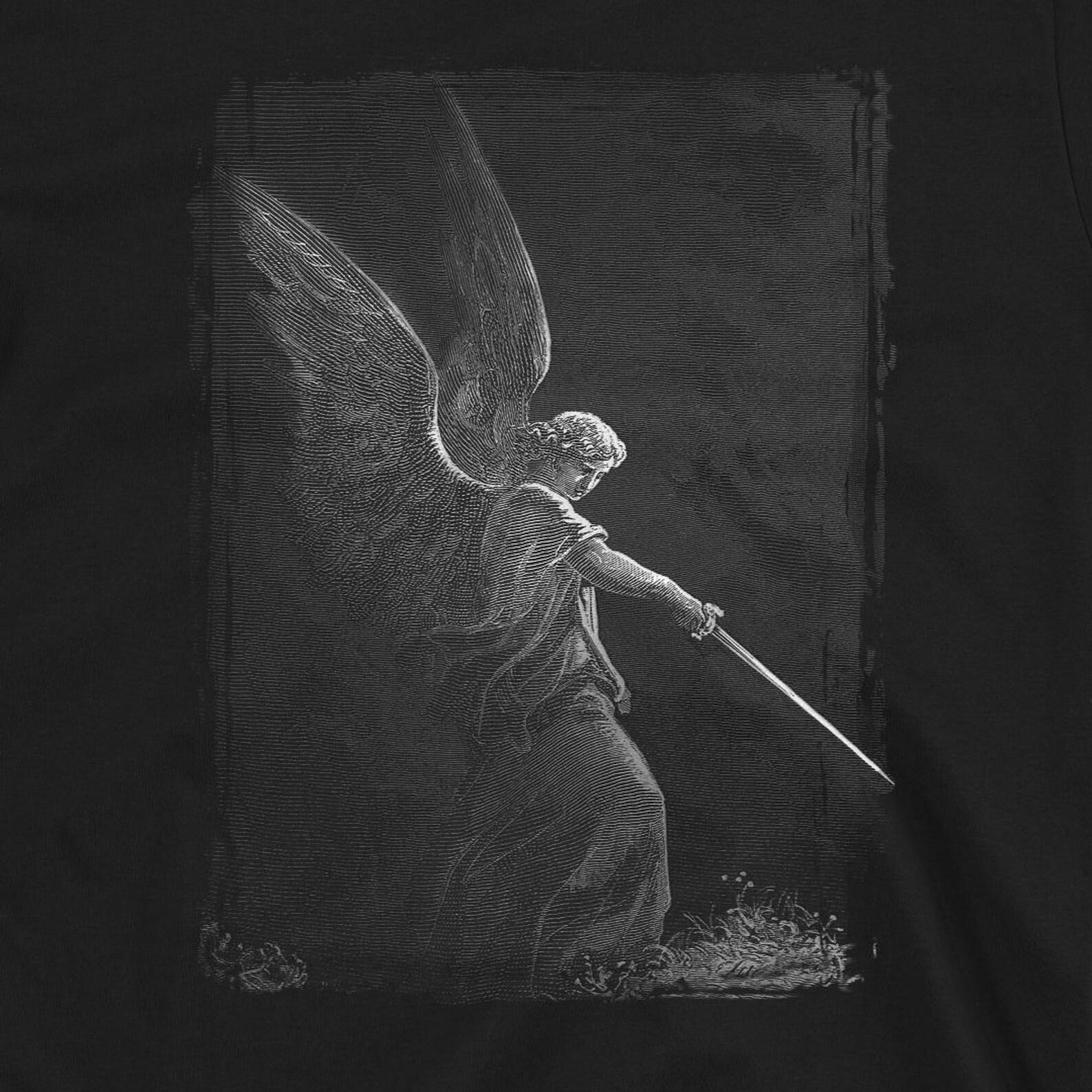 Gustave Doré Angel T-Shirt: Vintage Biblical Art Graphic Tee XL